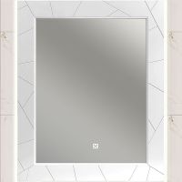 Зеркало Opadiris Луиджи 80 с подсветкой Белое матовое с бесконтактным выключателем и подогревом арт-00-00006554 — фото 1, Зеркала в ванную комнату