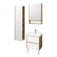 Тумба под раковину Aquaton Сканди 70 подвесная Белый Дуб рустикальный арт-1A251801SDZ90 — фото 9, Тумбы под раковину