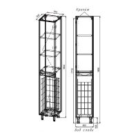 Товар: Шкаф пенал Style Line Бергамо 30 R с бельевой корзиной Белый антискрейтч арт-СС-00002329 - фото 6 Шкаф пенал Style Line Бергамо 30 R с бельевой корзиной Белый антискрейтч арт-СС-00002329 — фото 6, Пеналы для ванной комнаты