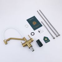 Смеситель для кухни Splenka Золото матовое Белый арт-S70.62.03 — фото 10, Смесители для кухни