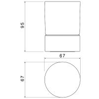 Стакан для зубных щеток Timo Saona Хром арт-13231/00 — фото 2, Стаканы для зубных щеток