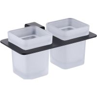 Стакан для зубных щеток Raglo двойной Черный матовый арт-R301.08.06 — фото 1, Стаканы для зубных щеток