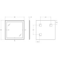 Зеркало BelBagno Kraft 80 с подсветкой Черное с сенсорным выключателем арт-SPC-KRAFT-800-800-SENS-NERO — фото 10, Зеркала в ванную комнату