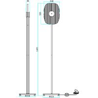 Торшер Maytoni Modern Eclipse Прозрачный Черный арт-MOD152FL-L1BK — фото 4, Торшеры