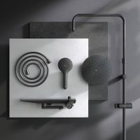 Душевая система AM.PM Gem Черная матовая арт-F0790722 — фото 11, Душевые стойки