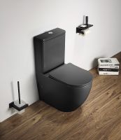 Товар: Унитаз компакт CeramaLux Серый матовый с бачком и сиденьем Микролифт арт-2166XMDH - фото 2 Унитаз компакт CeramaLux Серый матовый с бачком и сиденьем Микролифт арт-2166XMDH — фото 2, Напольные унитазы