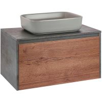 Тумба под раковину Vincea Mesa 80 подвесная T.Oak Beton арт-VMC-2MS800TB — фото 5, Тумбы под раковину