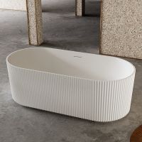 Ванна из искусственного камня Abber Stein 170х75 Белая без гидромассажа арт-AS9601 — фото 1, Ванны из искусственного камня