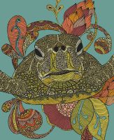 Фреска Ortograf Животные 9631 Фактура флок FLK Флизелин (2,2*2,7) Бирюзовый/Зеленый/Красный, Животные/Абстракция арт-9631 (флок FLK) — фото 2, Фрески