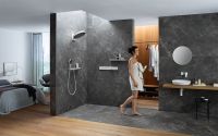 Стеклянная полка Hansgrohe Rainfinity 50 Белый матовый Графит арт-26844700 — фото 3, Полки для ванной и душа