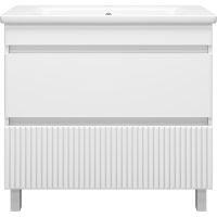 Тумба с раковиной Misty Мира 90 Белая матовая арт-УТ000022789 — фото 2, Тумбы с раковиной