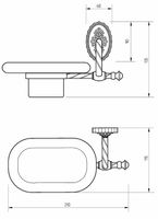Мыльница Migliore Edera Бронза арт-16895 — фото 3, Мыльницы