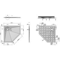 Душевой поддон из искусственного камня Grossman Strong 90x90 Белый арт-GR-S19090D — фото 8, Душевые поддоны из искусственного камня