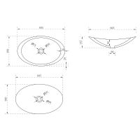 Раковина-чаша Abber Stein 60 Белая матовая арт-AS2606 — фото 4, Раковины накладные