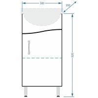 Тумба под раковину Stella Polar Волна 40 Белая арт-SP-00000230 — фото 4, Тумбы под раковину