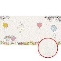 Фреска детская Ortograf Для самых маленьких 32934 Фактура флок FLK Флизелин (5,7*2,7) Бежевый/Разноцветный, Животные/Воздушные шары арт-32934 (флок FLK) — фото 1, Фрески