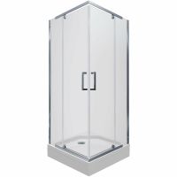 Душевой уголок Triton Каппа-Хром 90х90 профиль Хром стекло прозрачное арт-Щ0000054221 — фото 1, Квадратные душевые уголки