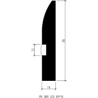 Плинтус Evrowood 2000x95x16 мм арт-PN 080 led — фото 7, Плинтуса напольные