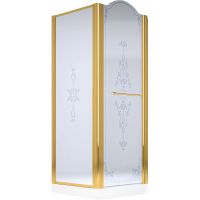 Душевой уголок Migliore Diadema 90x90 R профиль Золото стекло матовое с декором арт-22684 — фото 1, Квадратные душевые уголки