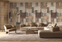 Панно Marburg Essentiell Винил на флизелине (1,59*2,7) Коричневый/Зеленый/Серый, Геометрия/Листья/Под дерево арт-34795 — фото 2, Обои для стен