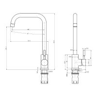 Смеситель для кухни Olive's Balear Черный матовый арт-13435-2BLB — фото 2, Смесители для кухни