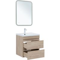 Тумба под раковину Aquanet Нота New 58 подвесная Дуб светлый арт-334197 — фото 6, Тумбы под раковину