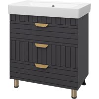 Тумба с раковиной Brevita Gloster 80 Графит матовый арт-УТ000012447 — фото 1, Тумбы с раковиной