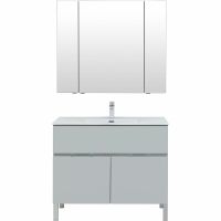 Товар: Комплект мебели для ванной Aquanet Алвита New 100 Серый матовый арт-273990 - фото 2 Комплект мебели для ванной Aquanet Алвита New 100 Серый матовый арт-273990 — фото 2, Комплекты мебели для ванной