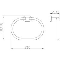 Кольцо для полотенец Rav Slezak Yukon Хром арт-YUA0104 — фото 2, Полотенцедержатели