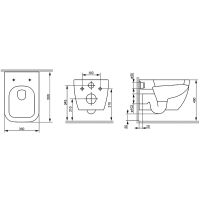 Унитаз AM.PM Gem FlashClean подвесной с сиденьем Микролифт арт-C901701SC — фото 11, Подвесные унитазы