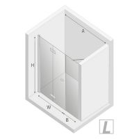 Душевая дверь New Trendy New Soleo Chrome 140 L профиль Хром стекло прозрачное арт-D-0150A/D-0096B — фото 8, Складные душевые двери