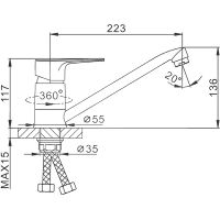Смеситель для кухни Frap H702 Хром арт-F49702-B — фото 5, Смесители для кухни