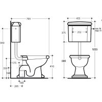 Унитаз компакт Migliore Bella без бачка и сиденья арт-20621 — фото 4, Напольные унитазы