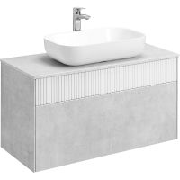 Тумба под раковину Aquaton Марбл 100 подвесная Слэйт Белый матовый арт-1A276301MH4C0 — фото 5, Тумбы под раковину