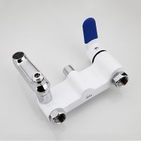 Душевая система Frap H34 Белая Хром арт-F2434 — фото 4, Душевые стойки