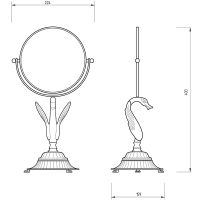 Косметическое зеркало Migliore Luxor Золото арт-26129 — фото 4, Косметические зеркала