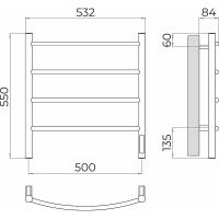 Товар: Электрический полотенцесушитель Terminus Классик П4 500х550 Хром арт-4670078544483 - фото 4 Электрический полотенцесушитель Terminus Классик П4 500х550 Хром арт-4670078544483 — фото 4, Электрические полотенцесушители