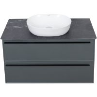 Тумба под раковину La Fenice Elba 100 подвесная Серая матовая арт-FNC-01-ELB-G-100-2 — фото 6, Тумбы под раковину