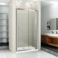 Душевая дверь Cezares Pratico 135 профиль Хром стекло прозрачное арт-PRATICO-BF-1-135-C-Cr — фото 1, Распашные душевые двери