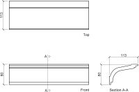 Карниз Европласт 2000x80x113 мм арт-1.50.170 — фото 3, Карнизы