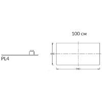 Полка для консоли под раковину Kerama Marazzi Plaza Next Фондамента 100 PL4.DL500920R\100 Серый камень арт-PL4.DL500920R\100 — фото 3, Комплектующие для мебели в ванной