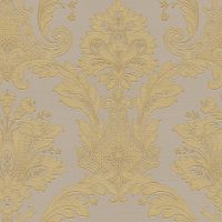 Обои Zambaiti Parati Tradizione Italiana 2025 Винил на флизелине (0,53*10,05) Бежевый/Золото, Дамаск арт-Z21728 — фото 1, Обои для стен