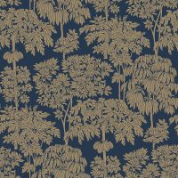 Обои Grandeco Ciara Винил на флизелине (0,53*10,05) Синий/Бронзовый, Деревья арт-A 63404 — фото 1, Обои для стен