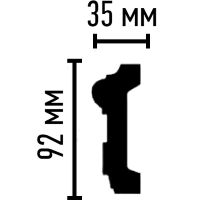 Молдинг Decomaster 2400x92x35 мм арт-DT 8851 — фото 3, Молдинги