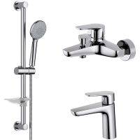 Комплект смесителей Aquatek Бетта Хром арт-AQ1130CR — фото 1, Готовые комплекты для ванной комнаты