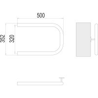 Водяной полотенцесушитель Terminus П-образный (1) 320х500 Хром, боковое подключение, G 1" НР арт-4620768881541 — фото 3, Водяные полотенцесушители