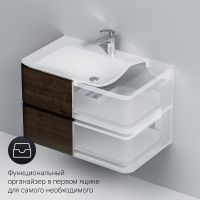 Тумба под раковину AM.PM Sensation 80 подвесная Табачный дуб арт-M30FHX0802TF — фото 7, Тумбы под раковину