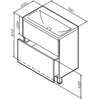 Тумба под раковину AM.PM Gem 75 Белая арт-M90FSX07522WG32 — фото 11, Тумбы под раковину