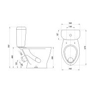 Унитаз компакт Santeri Воротынский с бачком и сиденьем арт-1.P401.7.S00.00B.F — фото 3, Напольные унитазы