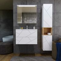 Тумба под раковину Бриклаер Кристалл 80 подвесная Белая арт-4627125415968 — фото 11, Тумбы под раковину